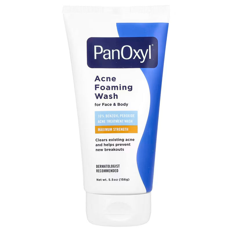 PanOxyl, Acne Foaming Wash, For Face & Body, Maximum Strength