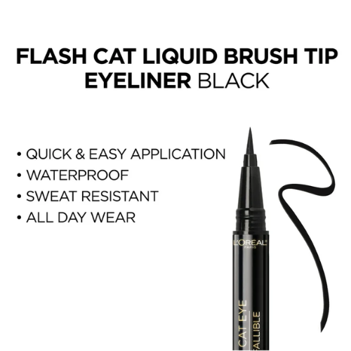 L'Oreal Paris Infallible Flash Cat Eye Liquid Eyeliner Waterproof 220 Black