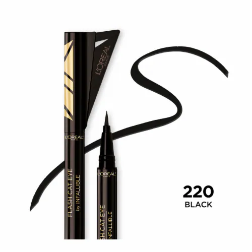 L'Oreal Paris Infallible Flash Cat Eye Liquid Eyeliner Waterproof 220 Black