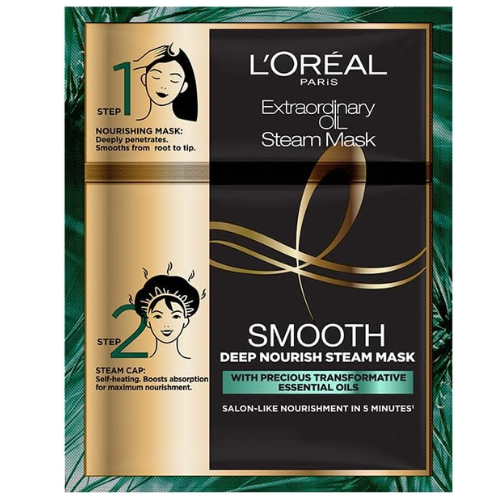 L'Oreal Paris Extraordinary Oil Smooth Steam Mask (Paraben Free) 20ml + 40g