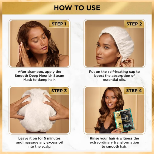 L'Oreal Paris Extraordinary Oil Smooth Steam Mask (Paraben Free) 20ml + 40g