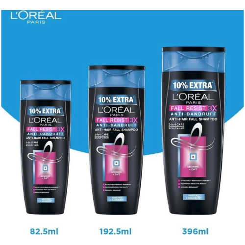 L'Oreal Paris Fall Resist 3X Arginine and ZnPT Anti-Dandruff Anti-Hair Fall Shampoo