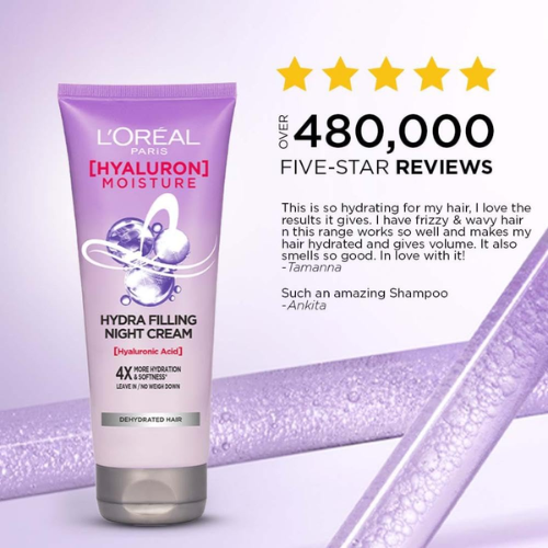 L'Oreal Paris Hyaluron Moisture 72H Hydra Filling Night Cream 180ml