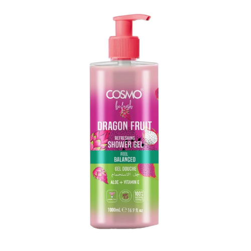 COSMO Be Fresh Dragon Fruit Shower Gel with Aloe Vera & Vitamin E | Refreshing & Nourishing Body Wash