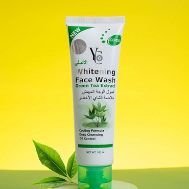 YC Whitening Face Wash with Green Tea – For Oily Skin, Pore Cleansing & Gentle Exfoliation | 100 ml