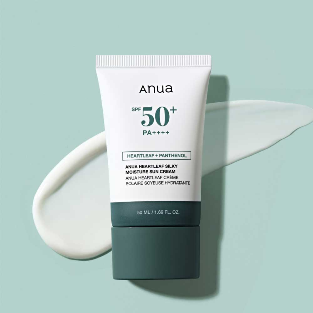 Anua Heartleaf Silky Moisture Sun Cream SPF 50+ PA++++ – 50 mL + 10 mL