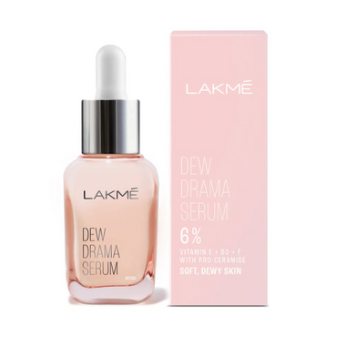 Lakmé Dew Drama Serum – 6% Vitamin E & Pro-Ceramide for Skin Barrier & Dewy Radiance | 15 ml