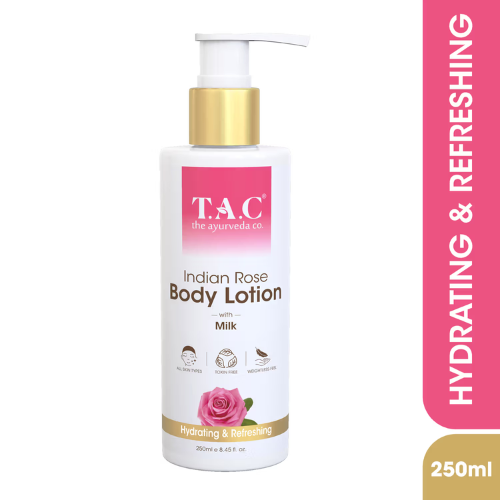 TAC – The Ayurveda Co. Indian Rose Body Lotion with Milk Protein | Hydrated & Refreshed Skin