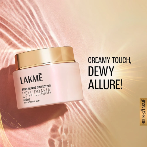 Lakmé Dew Drama Gel Crème – Hydrating & Nourishing Face Cream with Pro-Ceramides, Vitamin E, B3 & F | 50 g