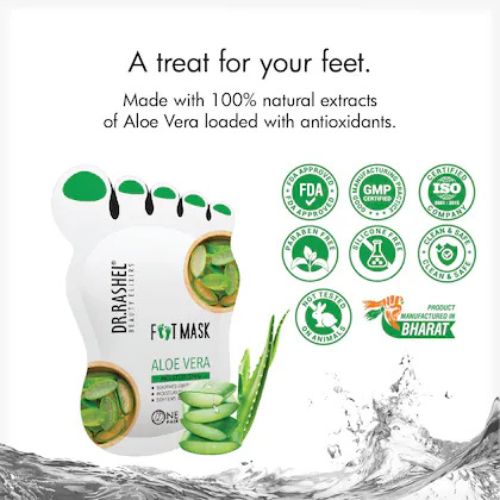 Dr. Rashel Aloe Vera Foot Mask – Deep Hydration & Soothing Relief for Soft, Smooth Feet