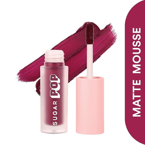SUGAR POP Matte Mousse Lipstick – 01 Berry Bar (Berry Pink) | 3.2ml