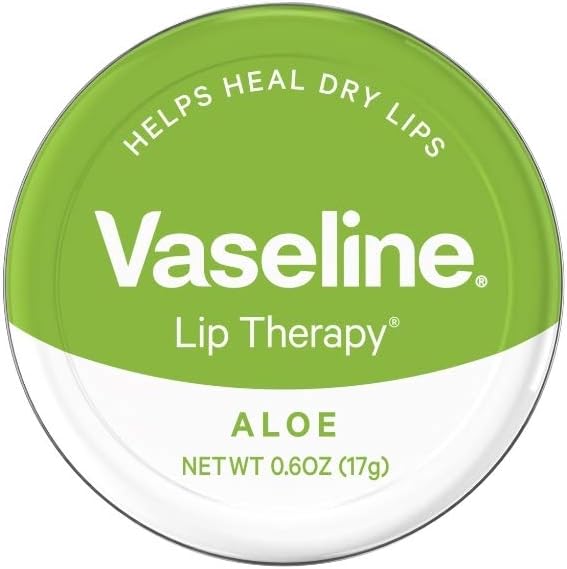 Vaseline Lip Therapy Lip Balm Tin, Aloe Vera, 0.6 oz