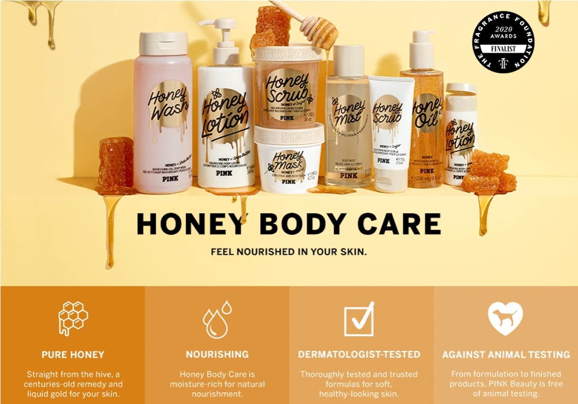 Victoria's Secret Pink Honey Body Mist with Essential Oils (250 ml)