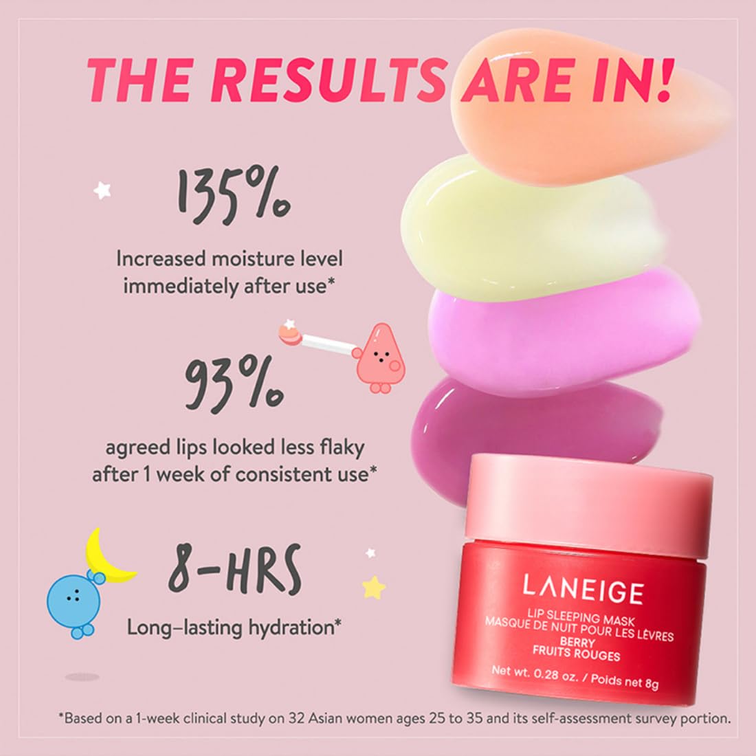 Laneige Lip Sleeping Mask | Moisturizing Lip Treatment with Vitamin C + Shea Butter for Soft Hydrated Lips