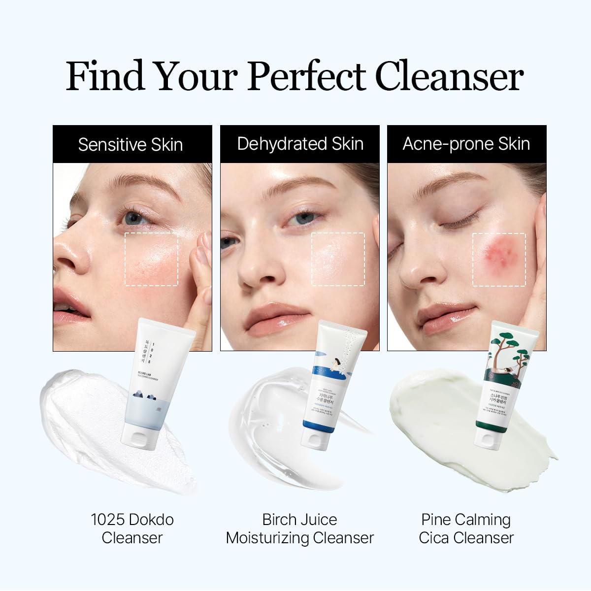 ROUND LAB 1025 Dokdo Cleanser | Hydrating Foam Face Wash with Deep Sea Water (150ml)