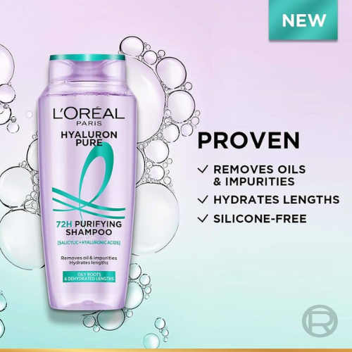L'Oréal Paris Hyaluron Pure 72H Purifying Shampoo for Oily Scalp 200ml