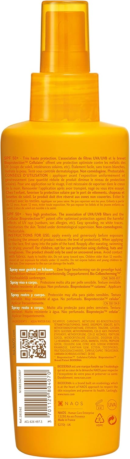 BIODERMA Photoderm Max Body Sunscreen Spray Spf 50+ (200 ml)