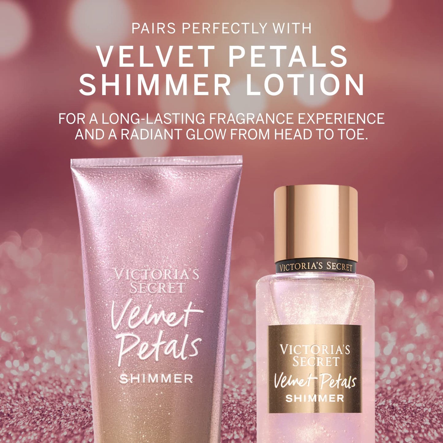 Victoria's Secret Velvet Petals Shimmer Body Mist for Women (250 ml)