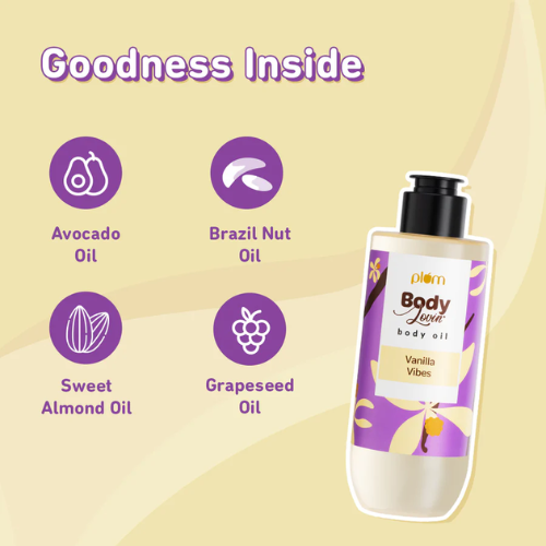Plum Vanilla Vibes Body Oil by Plum BodyLovin 200 ml