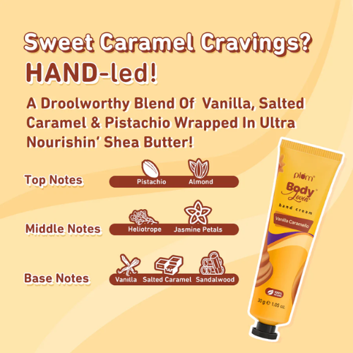 Plum Vanilla Caramello Hand Cream by Plum Body Lovin 30g