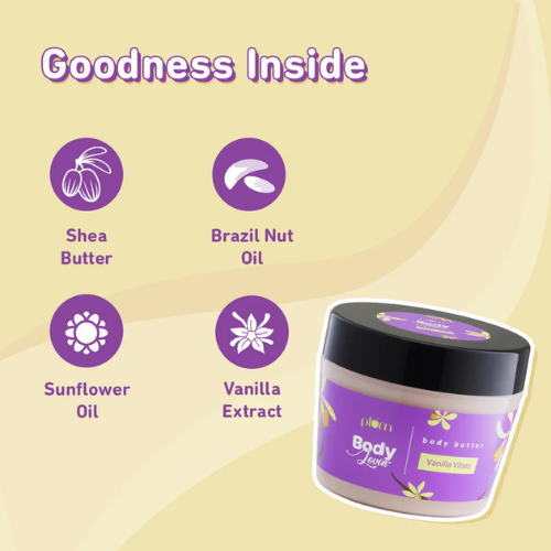 Plum Vanilla Vibes Body Butter by Plum BodyLovin 200g