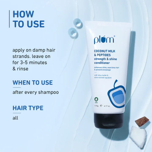 Plum Coconut Milk & Peptides Conditioner for Dry Hair 175g