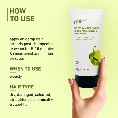 Plum Olive & Macadamia Mega Moisturizing Hair Mask 80g