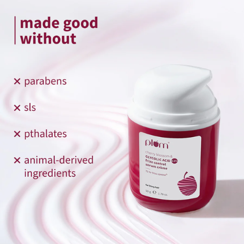 Plum 0.3% Glycolic Acid & Cherry Blossom Frizz Control Serum Creme 50g