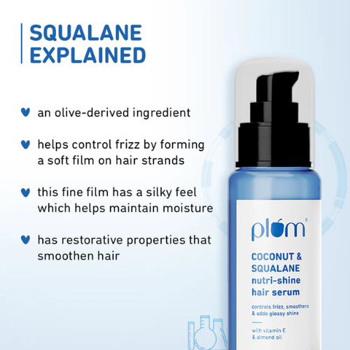Plum Coconut & Squalane Hair Serum for Soft, Shiny Hair 75ml