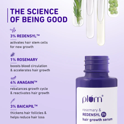 Plum Rosemary & 3% Redensyl Hair Growth serum 30ml