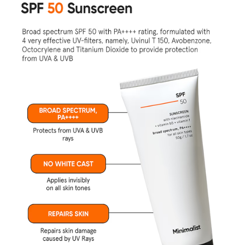 Minimalist SPF 50 Sunscreen 100g