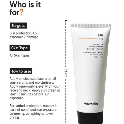 Minimalist SPF 50 Sunscreen 100g