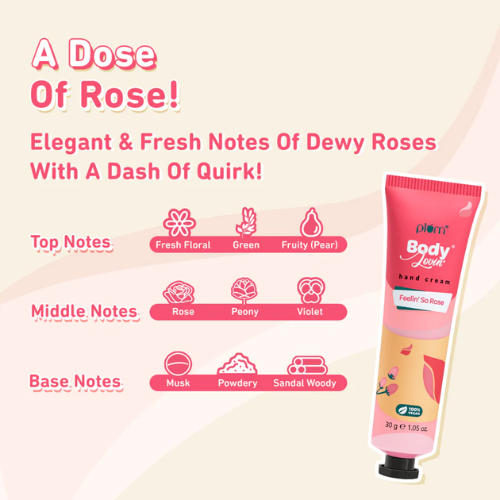 Plum Feelin' So Rose Hand Cream by Plum Body Lovin 30g