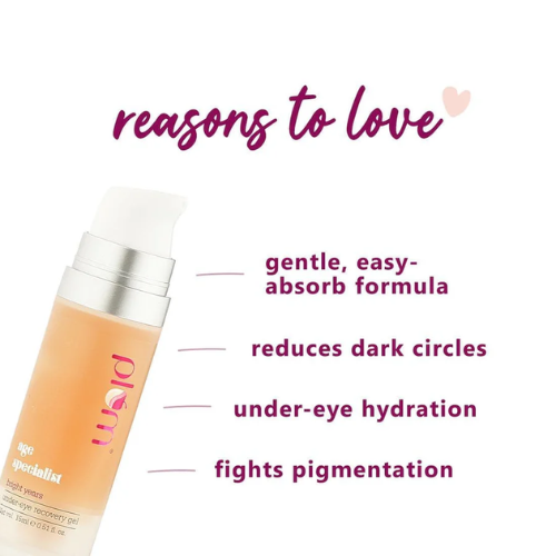 Plum Bright Years Under-Eye Recovery Gel | Reduces Dark Circles | For All Skin Types 15ml