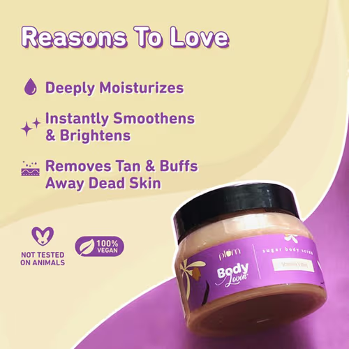 Plum Vanilla Vibes Sugar Body Scrub by Plum BodyLovin' 100g