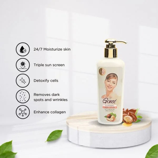 Goree Lightening Body Lotion with Vitamin E & Argan Oil