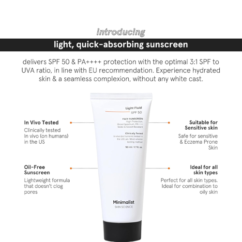 Minimalist Light Fluid SPF 50 Sunscreen