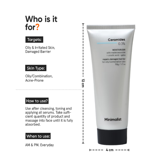 Minimalist Ceramides 0.3% + Madecassoside Moisturizer