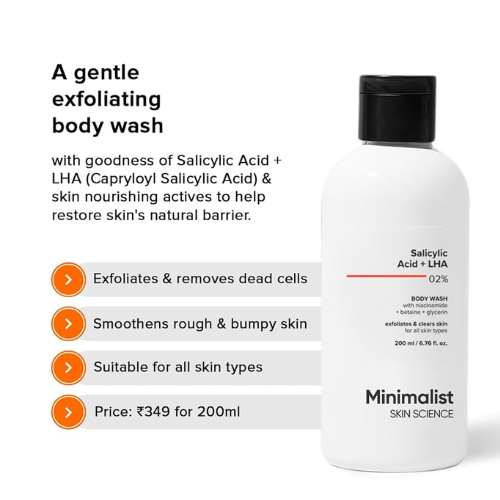 Minimalist Salicylic Acid + LHA 2% Body Wash