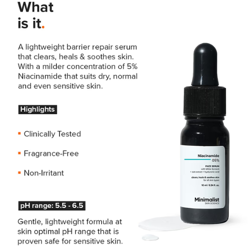 Minimalist Niacinamide 5% Face Serum 10ml