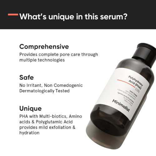 Minimalist Polyhydroxy Acid (PHA) 3% Face Toner
