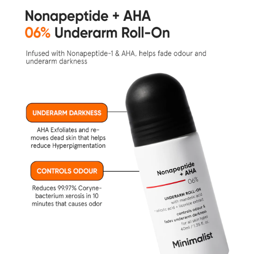 Minimalist Nonapeptide + AHA 6% Underarm Roll-On