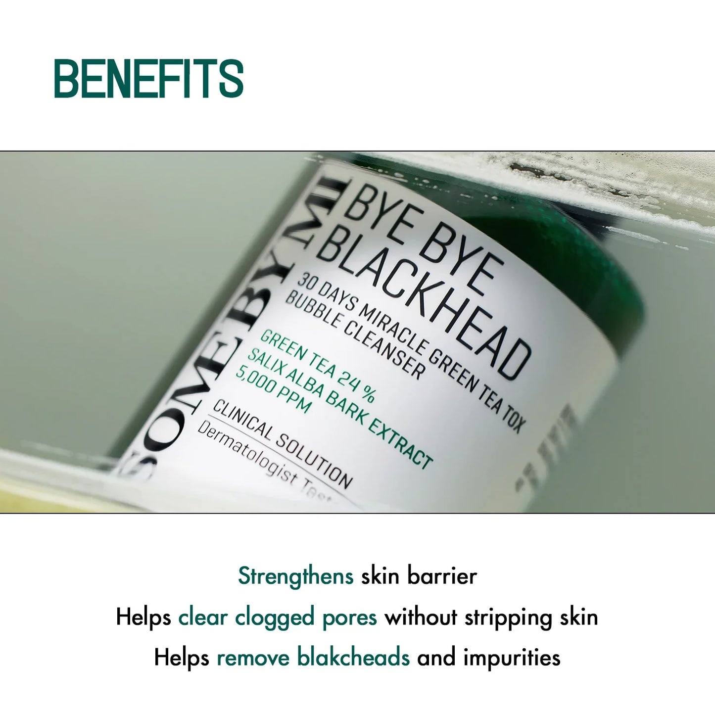 Some By Mi Bye Bye Blackhead 30 Days Miracle Green Tea Tox Bubble Cleanser – 120 g