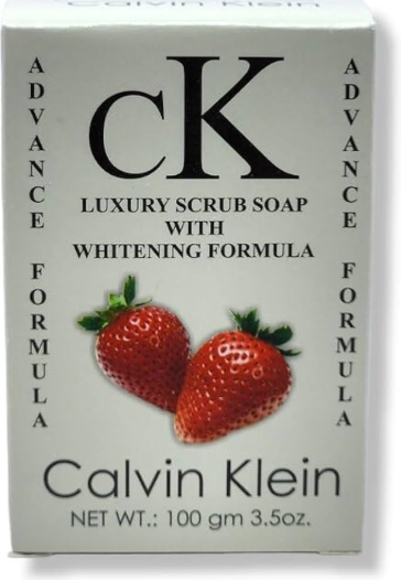 Calvin Klein Strawberry Luxury Scrub Soap with Whitening Formula – Brightening & Deep Cleansing