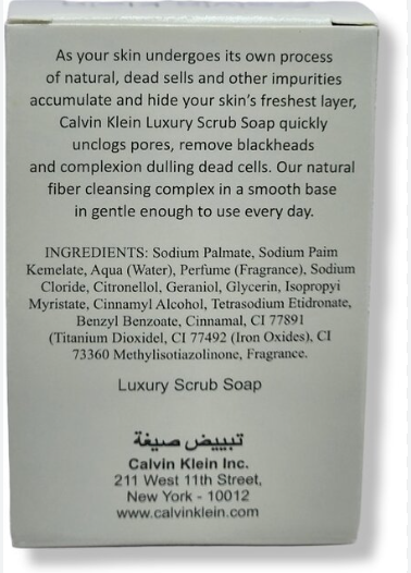 Calvin Klein Lime & Lemon Luxury Scrub Soap — Brightening Citrus Exfoliant