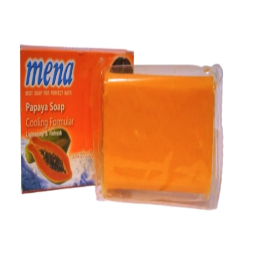 Meena Papaya Soap with Cooling Formula – Brightening, Exfoliating & Refreshing for Face & Body
