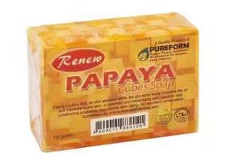 Renew Papaya Cubes Soap – Brightening & Nourishing Skin Whitening Cubes (135 g)