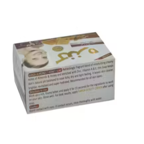 Kanza Almond & Honey Whitening Soap – Nourishing, Brightening & Moisturizing Bar (100g)