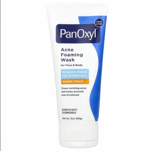 PanOxyl Acne Foaming Wash for Face & Body – Maximum Strength Benzoyl Peroxide Cleanser