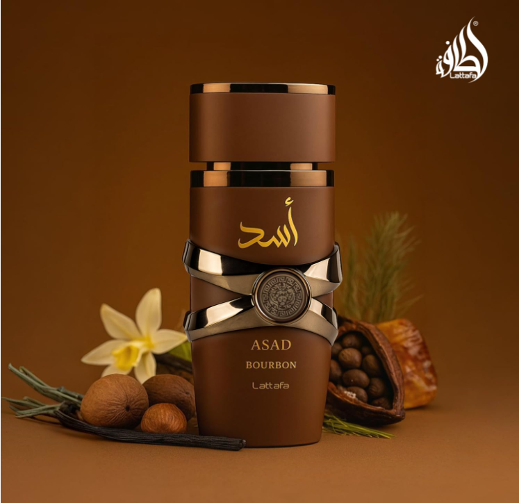Lattafa Asad Bourbon Eau de Parfum – 100ml | Spicy, Warm & Elegant Masculine Scent